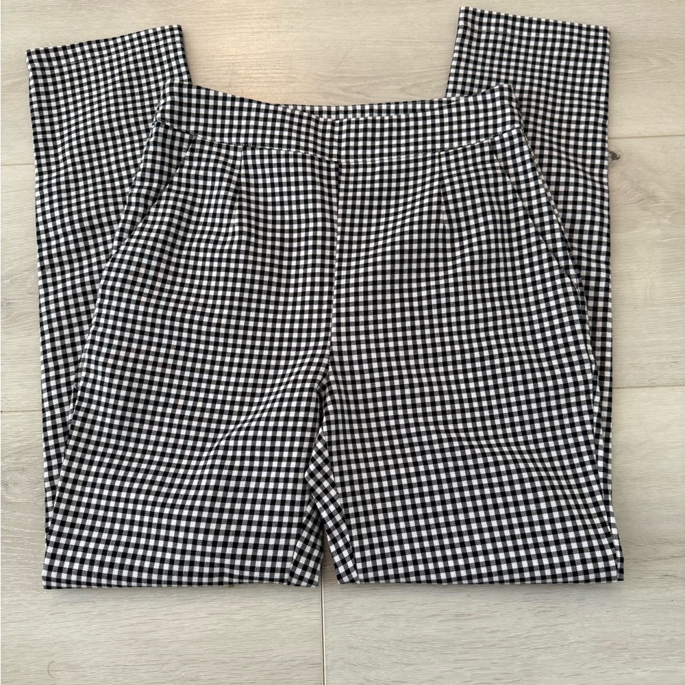 Nasty Gal Black and White Plaid Pants